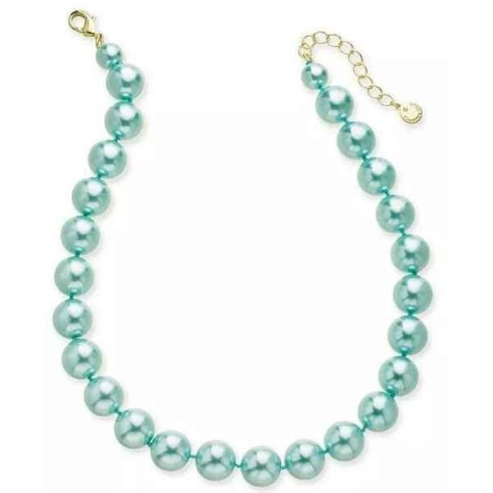 Charter Club Imitation 14mm Pearl Collar Necklace (Aqua) New with tag - Picture 3 of 5